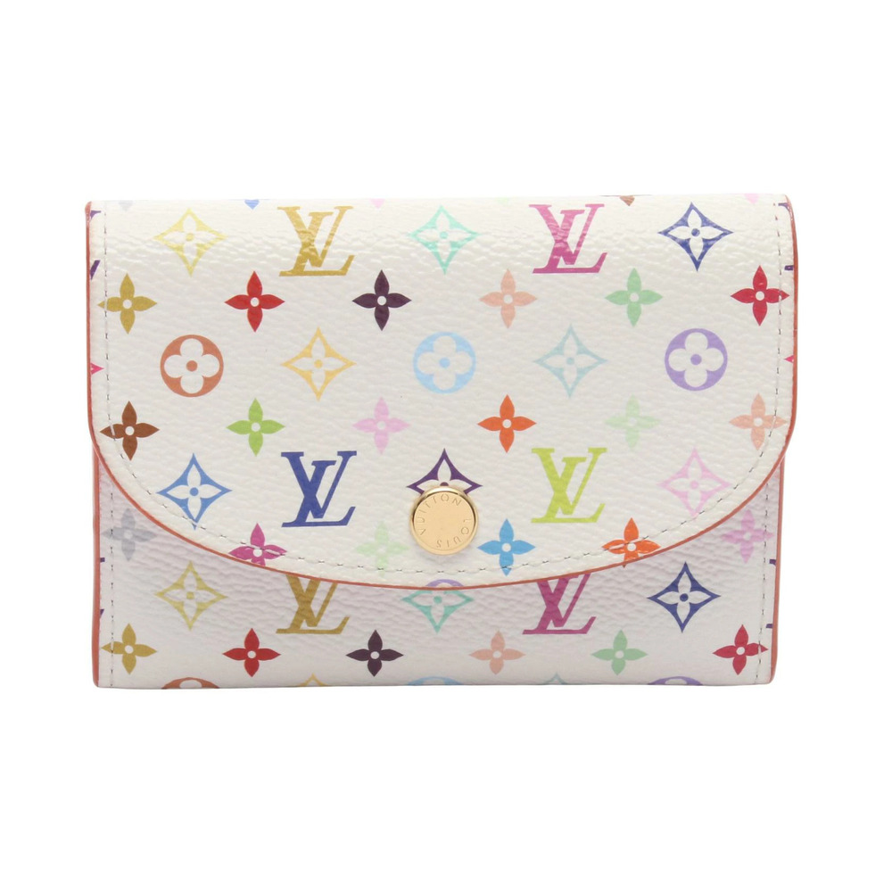 Louis Vuitton LV TM Coin Purse Rosalie Coin Wallet Canvas Monogram White